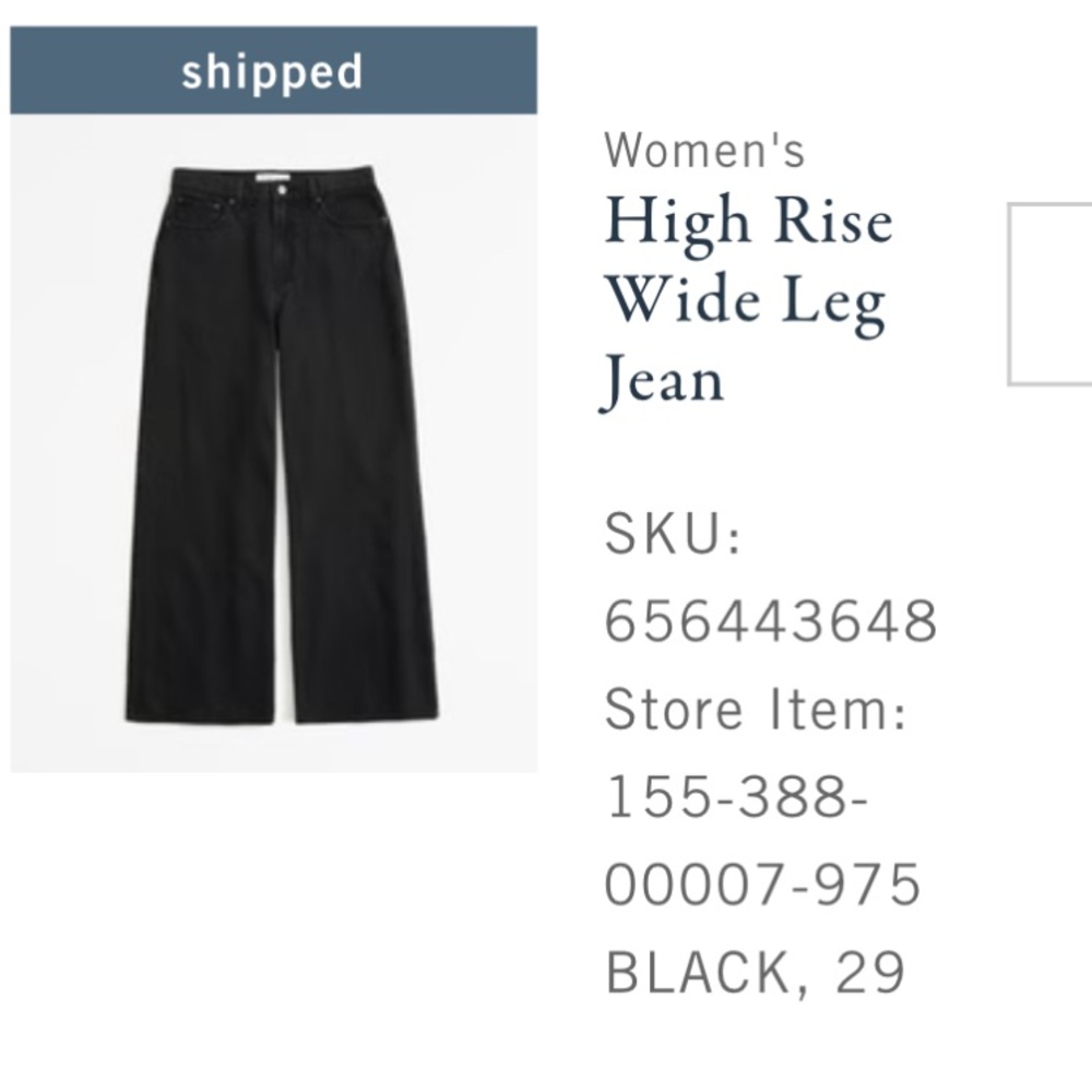 Sold out AF wide leg high rise jeans